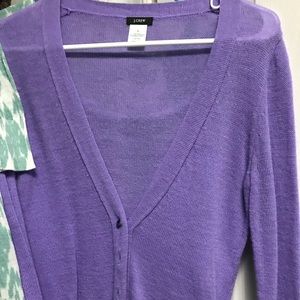 J crew purple long sleeve sweater